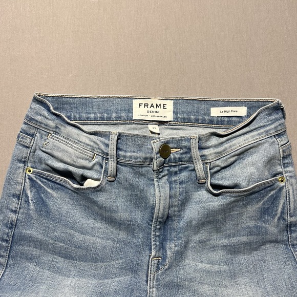 Frame Le High Flare Easton Jeans High Rise Denim Size 27 - Picture 6 of 15